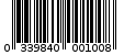 Γραμμωτός κωδικός 033984000100