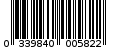 Γραμμωτός κωδικός 033984000582