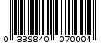 Γραμμωτός κωδικός 033984007000