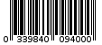 Γραμμωτός κωδικός 033984009400