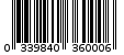 Γραμμωτός κωδικός 033984036000