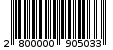 Γραμμωτός κωδικός 2800000905033