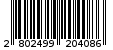 Γραμμωτός κωδικός 2802499204086