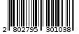 Γραμμωτός κωδικός 2802795301038