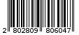 Γραμμωτός κωδικός 2802809806047