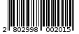 Γραμμωτός κωδικός 2802998002015