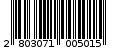 Γραμμωτός κωδικός 2803071005015