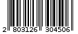 Γραμμωτός κωδικός 2803126304506