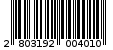 Γραμμωτός κωδικός 2803192004010