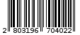 Γραμμωτός κωδικός 2803196704022