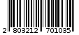 Γραμμωτός κωδικός 2803212701035