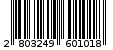 Γραμμωτός κωδικός 2803249601018