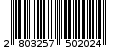 Γραμμωτός κωδικός 2803257502024