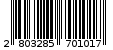 Γραμμωτός κωδικός 2803285701017