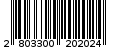 Γραμμωτός κωδικός 2803300202024