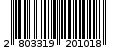 Γραμμωτός κωδικός 2803319201018