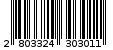 Γραμμωτός κωδικός 2803324303011