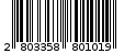 Γραμμωτός κωδικός 2803358801019