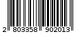 Γραμμωτός κωδικός 2803358902013