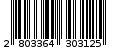 Γραμμωτός κωδικός 2803364303125