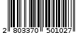 Γραμμωτός κωδικός 2803370501027