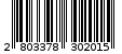 Γραμμωτός κωδικός 2803378302015