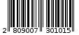 Γραμμωτός κωδικός 2809007301015