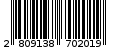 Γραμμωτός κωδικός 2809138702019