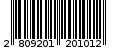 Γραμμωτός κωδικός 2809201201012