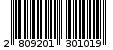 Γραμμωτός κωδικός 2809201301019