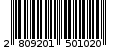 Γραμμωτός κωδικός 2809201501020