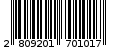 Γραμμωτός κωδικός 2809201701017