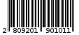 Γραμμωτός κωδικός 2809201901011