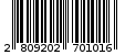Γραμμωτός κωδικός 2809202701016