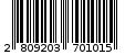 Γραμμωτός κωδικός 2809203701015