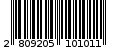 Γραμμωτός κωδικός 2809205101011