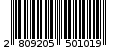 Γραμμωτός κωδικός 2809205501019