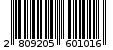 Γραμμωτός κωδικός 2809205601016