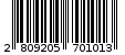 Γραμμωτός κωδικός 2809205701013
