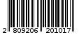 Γραμμωτός κωδικός 2809206201017