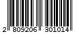 Γραμμωτός κωδικός 2809206301014