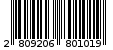 Γραμμωτός κωδικός 2809206801019