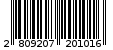 Γραμμωτός κωδικός 2809207201016