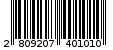 Γραμμωτός κωδικός 2809207401010