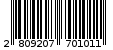 Γραμμωτός κωδικός 2809207701011