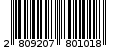 Γραμμωτός κωδικός 2809207801018