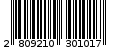 Γραμμωτός κωδικός 2809210301017