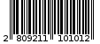 Γραμμωτός κωδικός 2809211101012