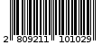 Γραμμωτός κωδικός 2809211101029