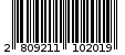 Γραμμωτός κωδικός 2809211102019